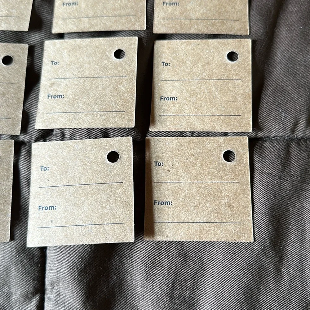Bath & Body Works Small Cardboard Gingham Gift Tags
